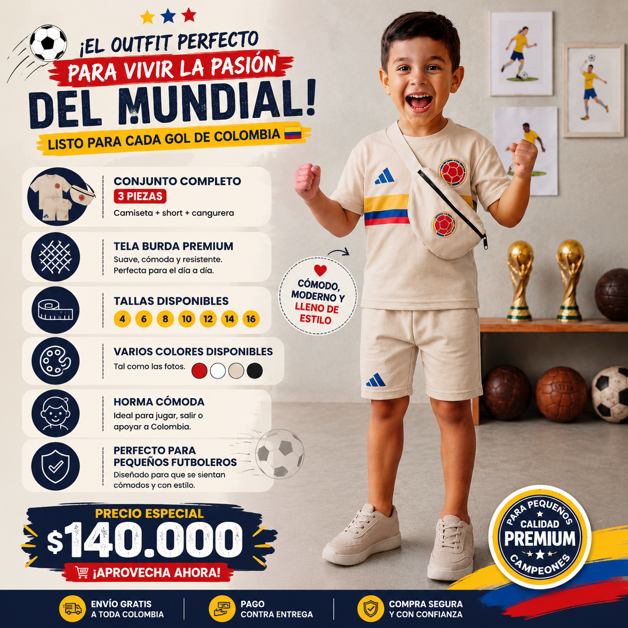 Conjunto Mundialista Mini Crack ⚽