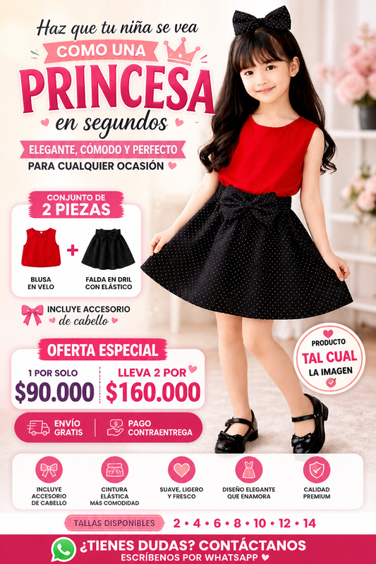 Conjunto Elegance Princess Kids